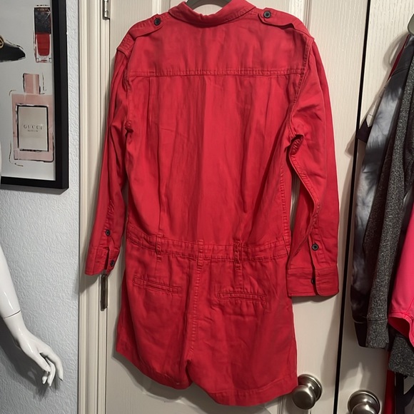 Current/Elliott Kaya Vintage Red Linen Blend Romper Size 2 (M) - Picture 4 of 6